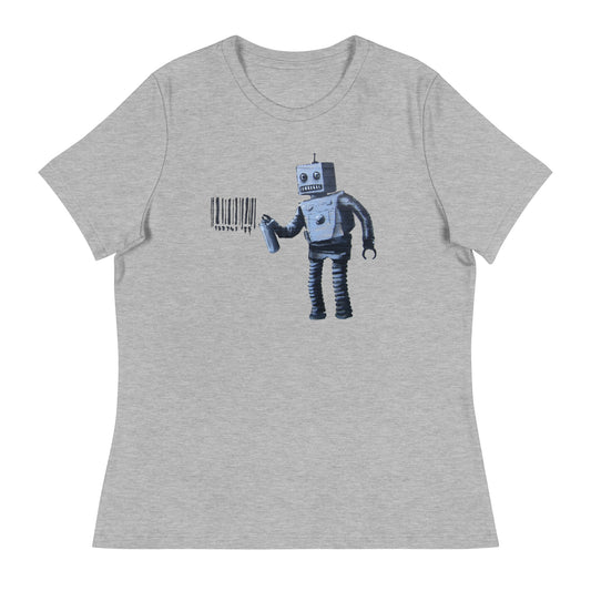 Women’s Banksy graffiti robot fitted t-shirt