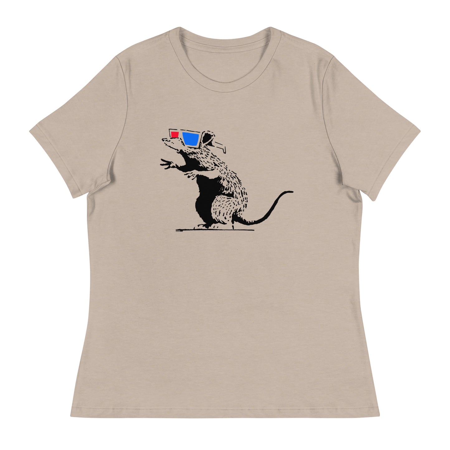 Women’s Banksy 3D rat fitted t-shirt