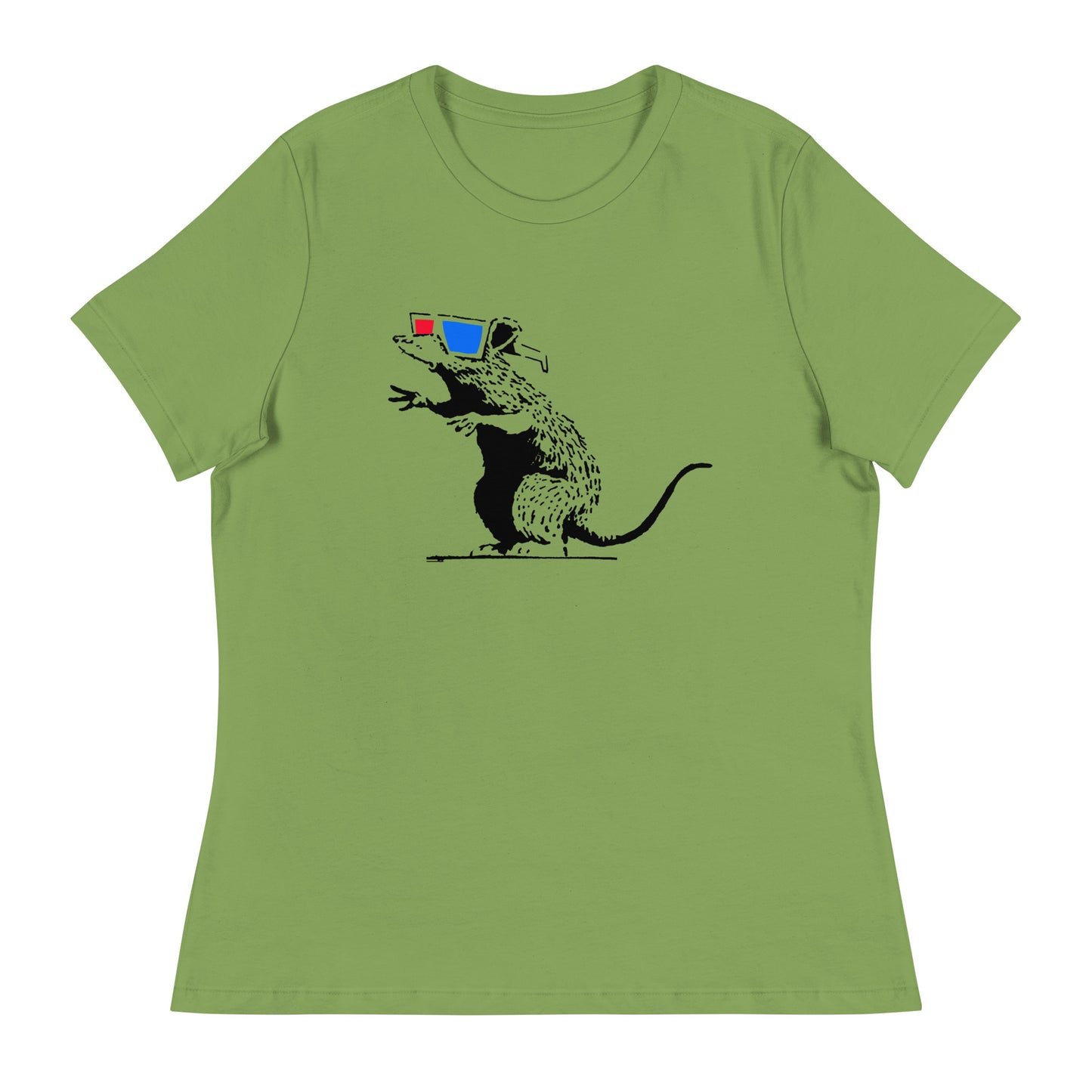 Women’s Banksy 3D rat fitted t-shirt