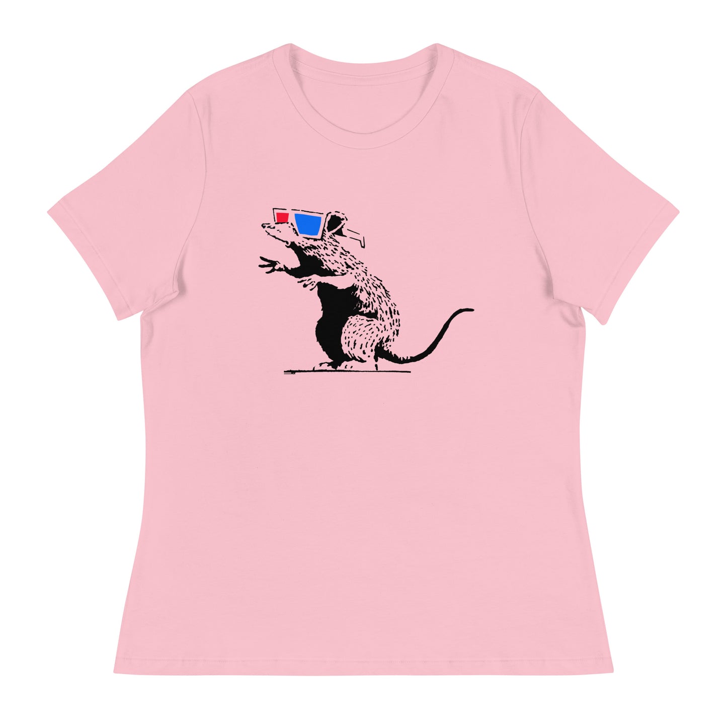 Women’s Banksy 3D rat fitted t-shirt