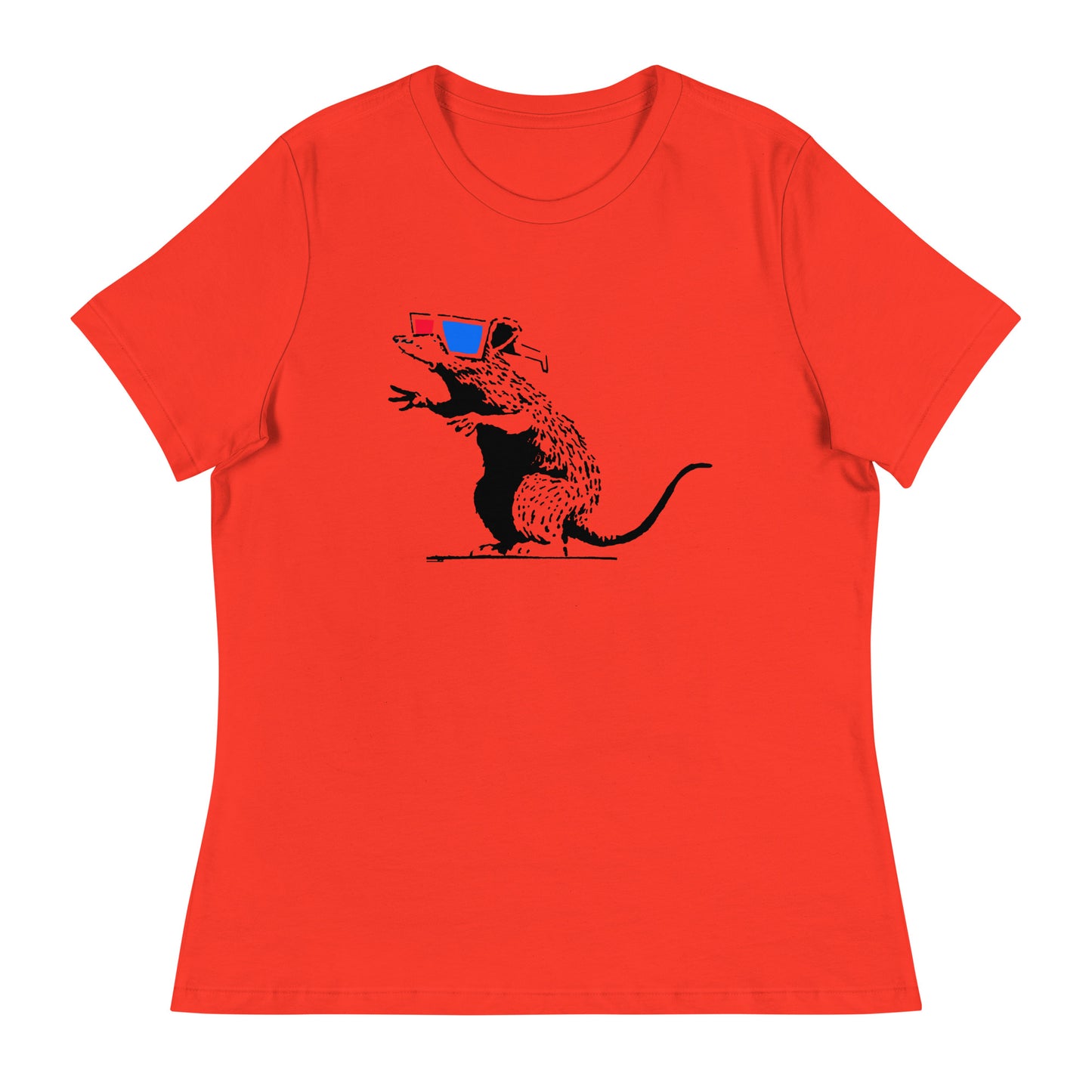 Women’s Banksy 3D rat fitted t-shirt