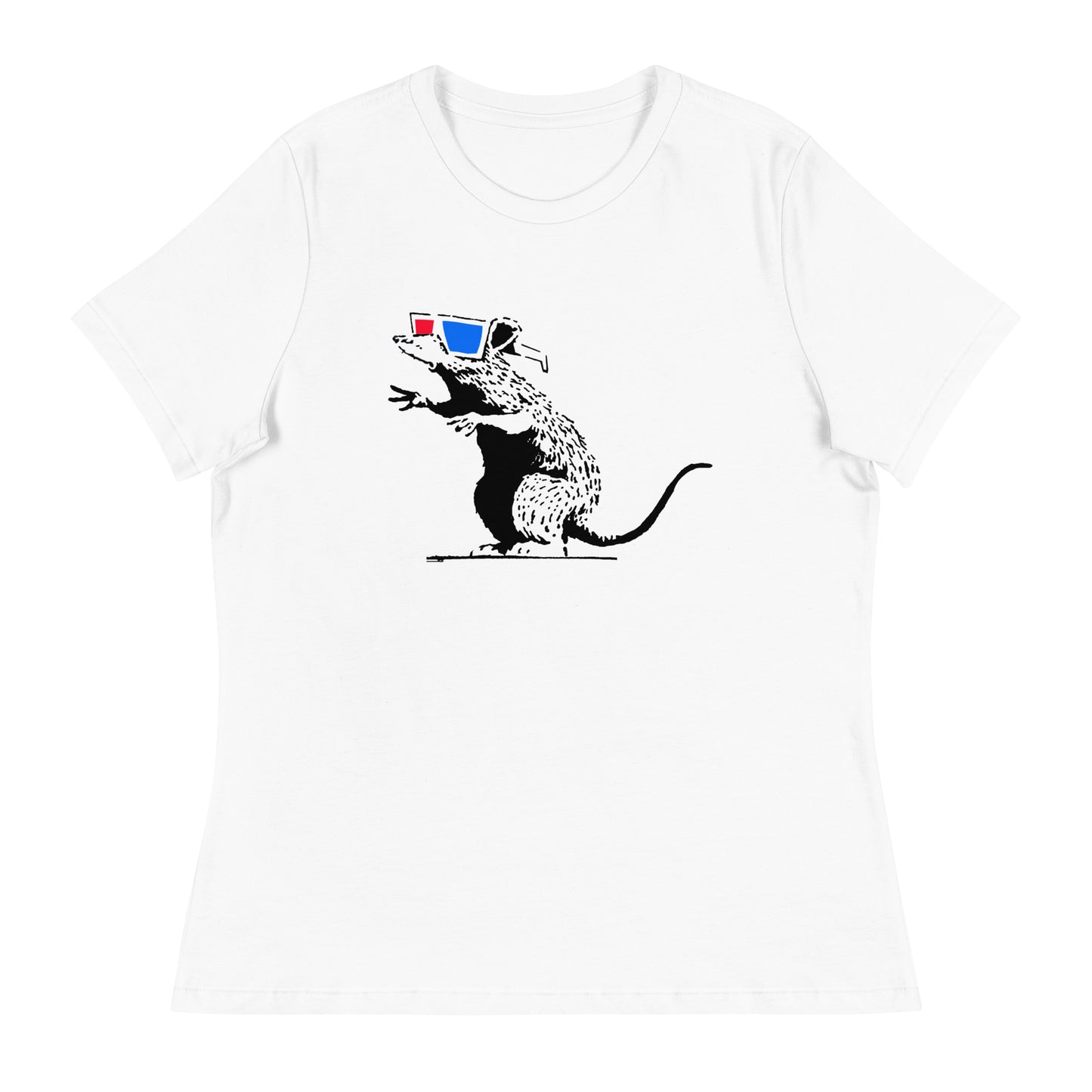 Women’s Banksy 3D rat fitted t-shirt