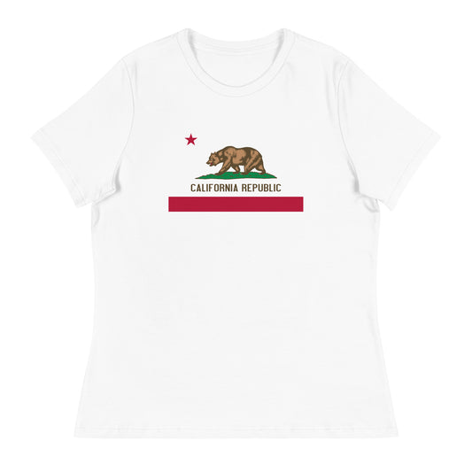 Women’s California state flag fitted t-shirt