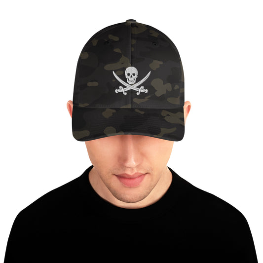 Jolly Roger Pirate Flexfit Baseball Cap