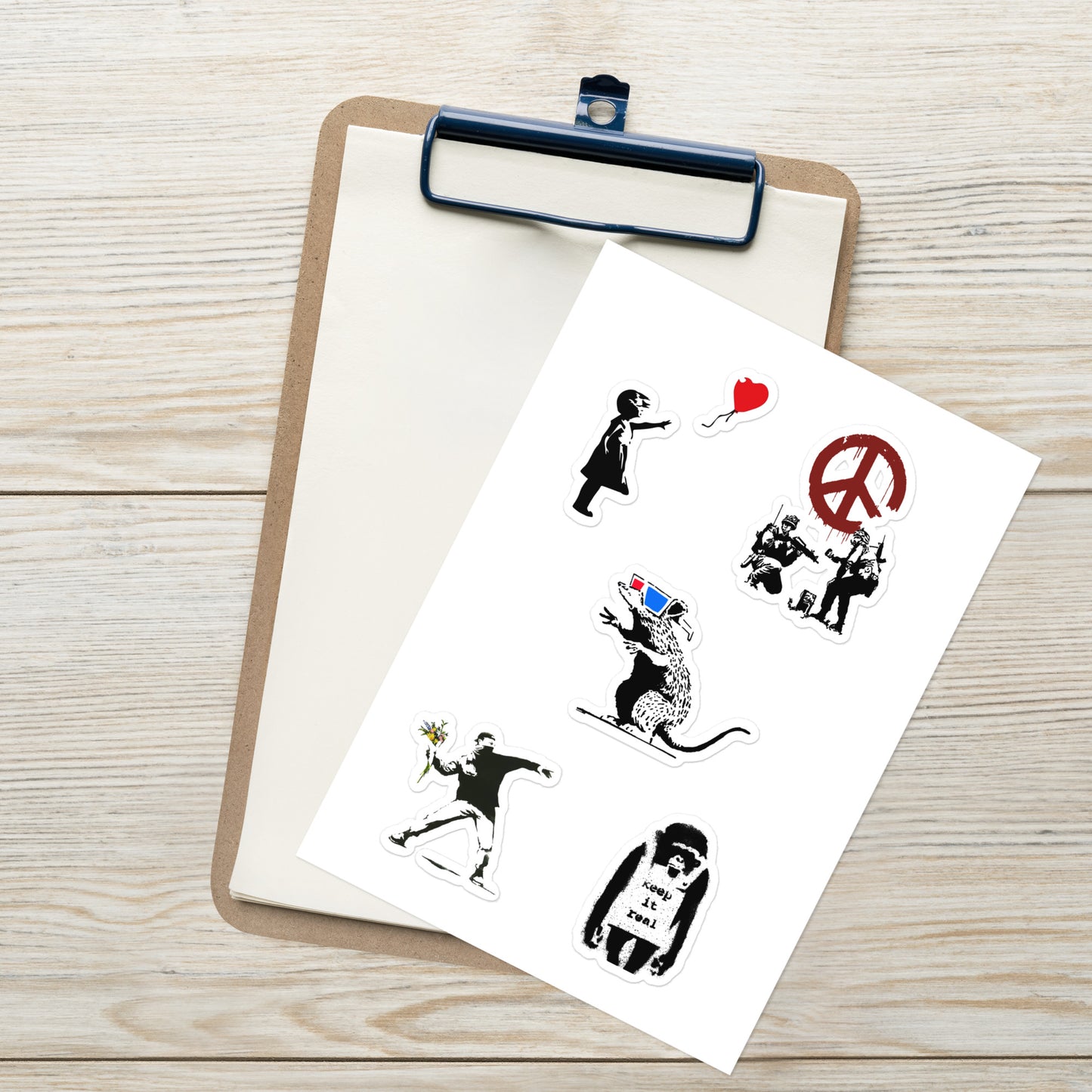 Banksy sticker sheet