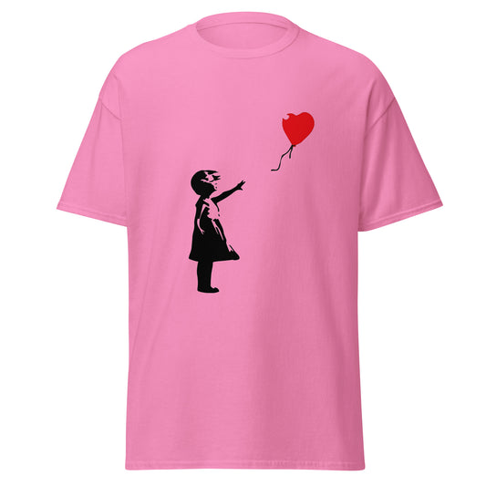 Banksy girl with heart balloon classic tee