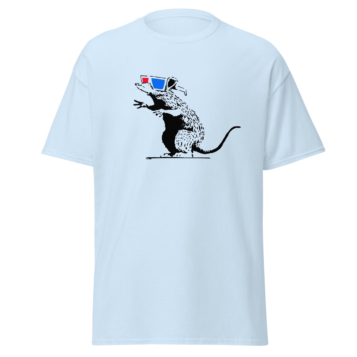 Banksy 3D klassisches T-Shirt mit Ratte