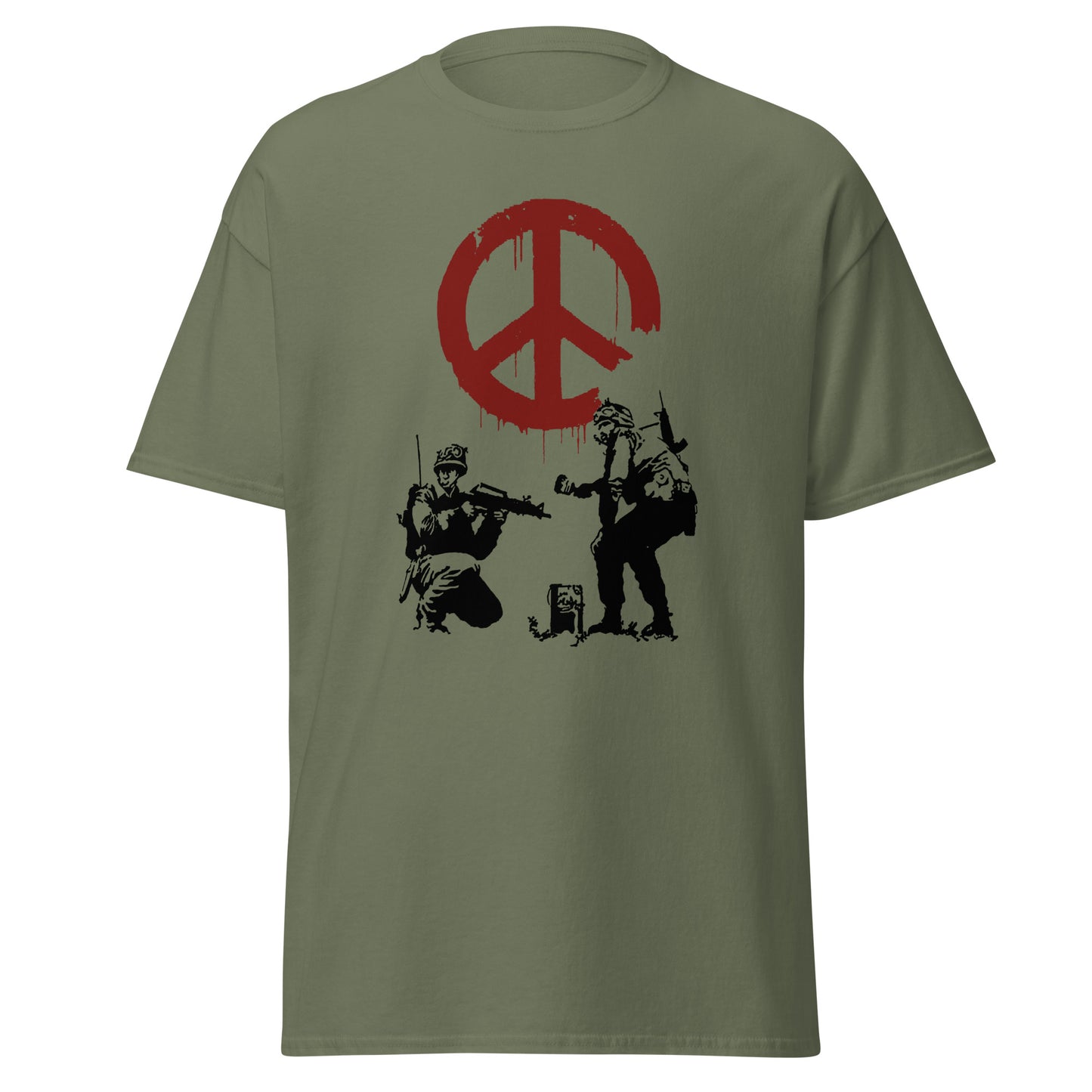 Banksy peace soldiers classic tee