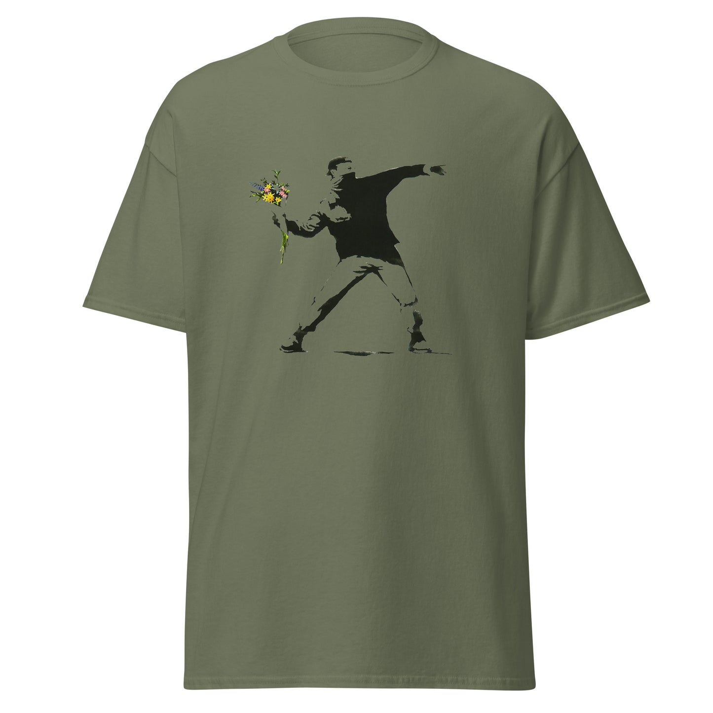 Banksy flower thrower classic tee