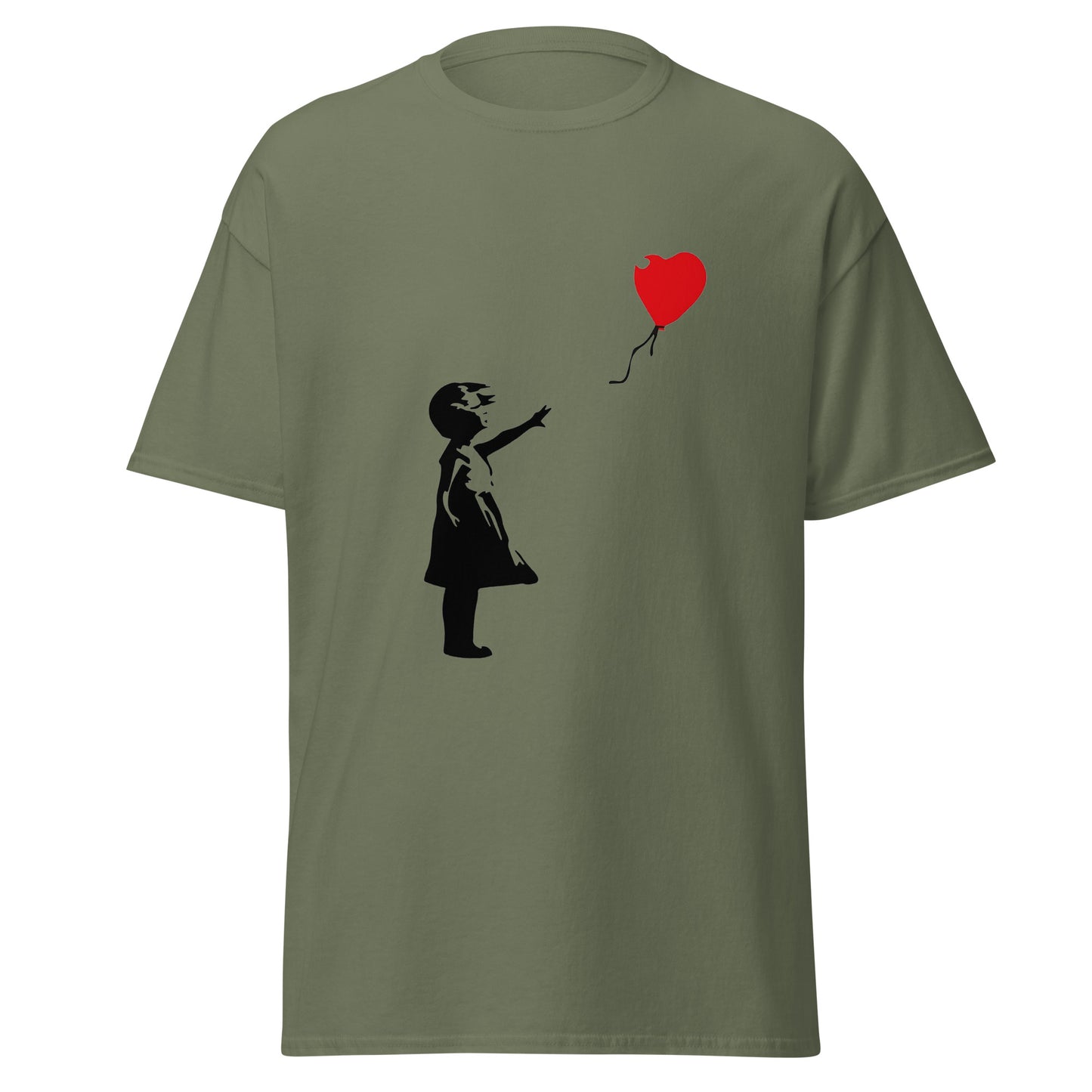 Banksy girl with heart balloon classic tee