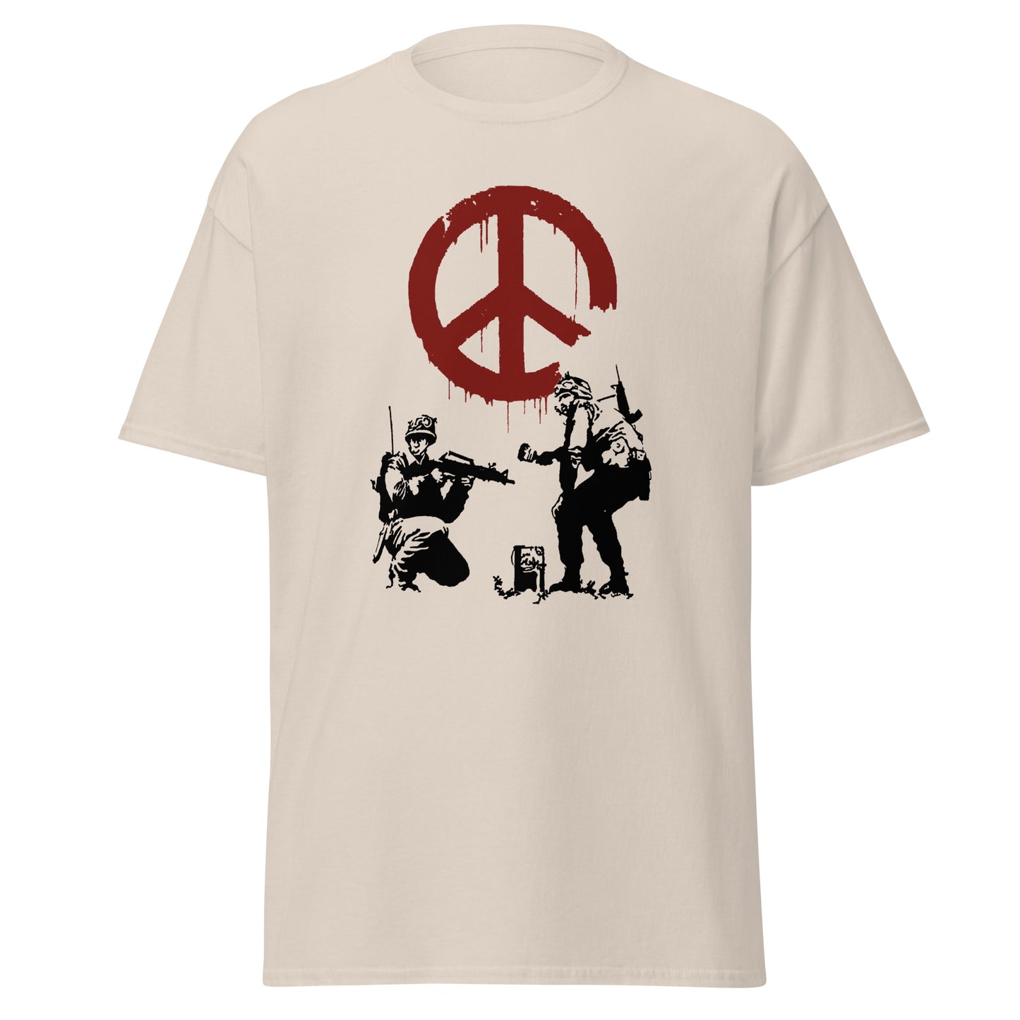 Banksy peace soldiers classic tee