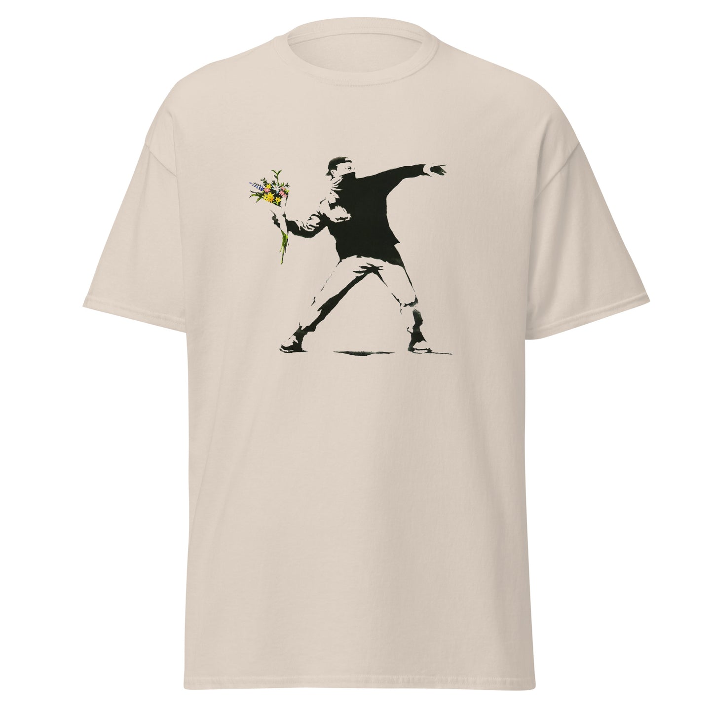 Banksy Flower Thrower klassisches T-Shirt