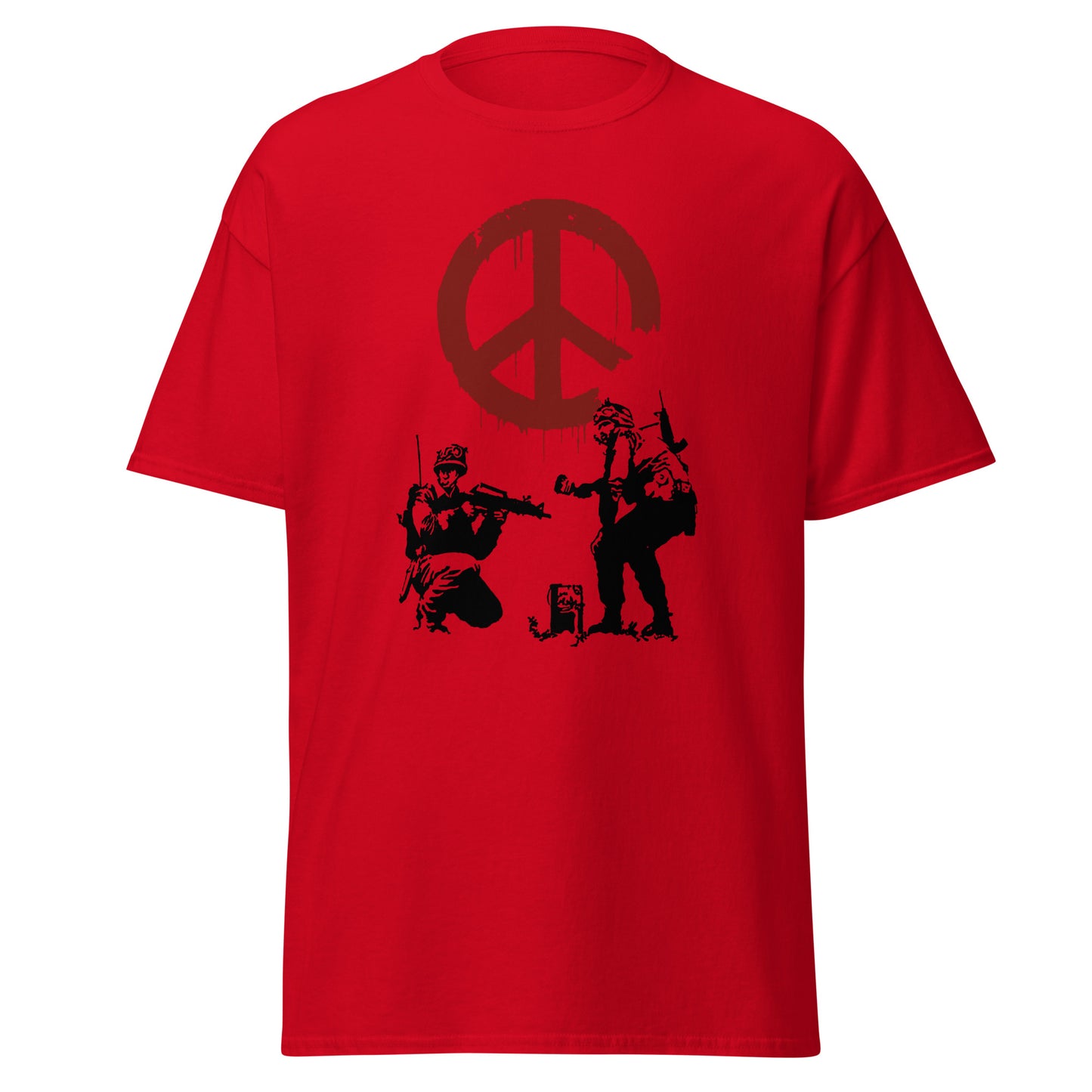 Banksy peace soldiers classic tee