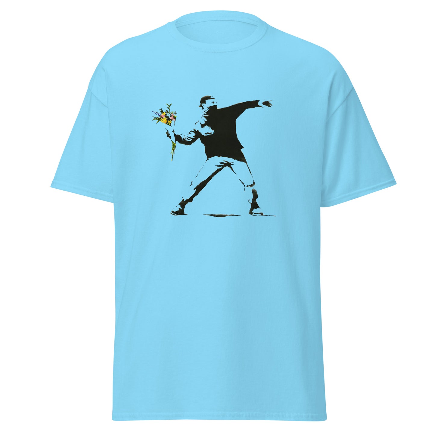 Banksy flower thrower classic tee