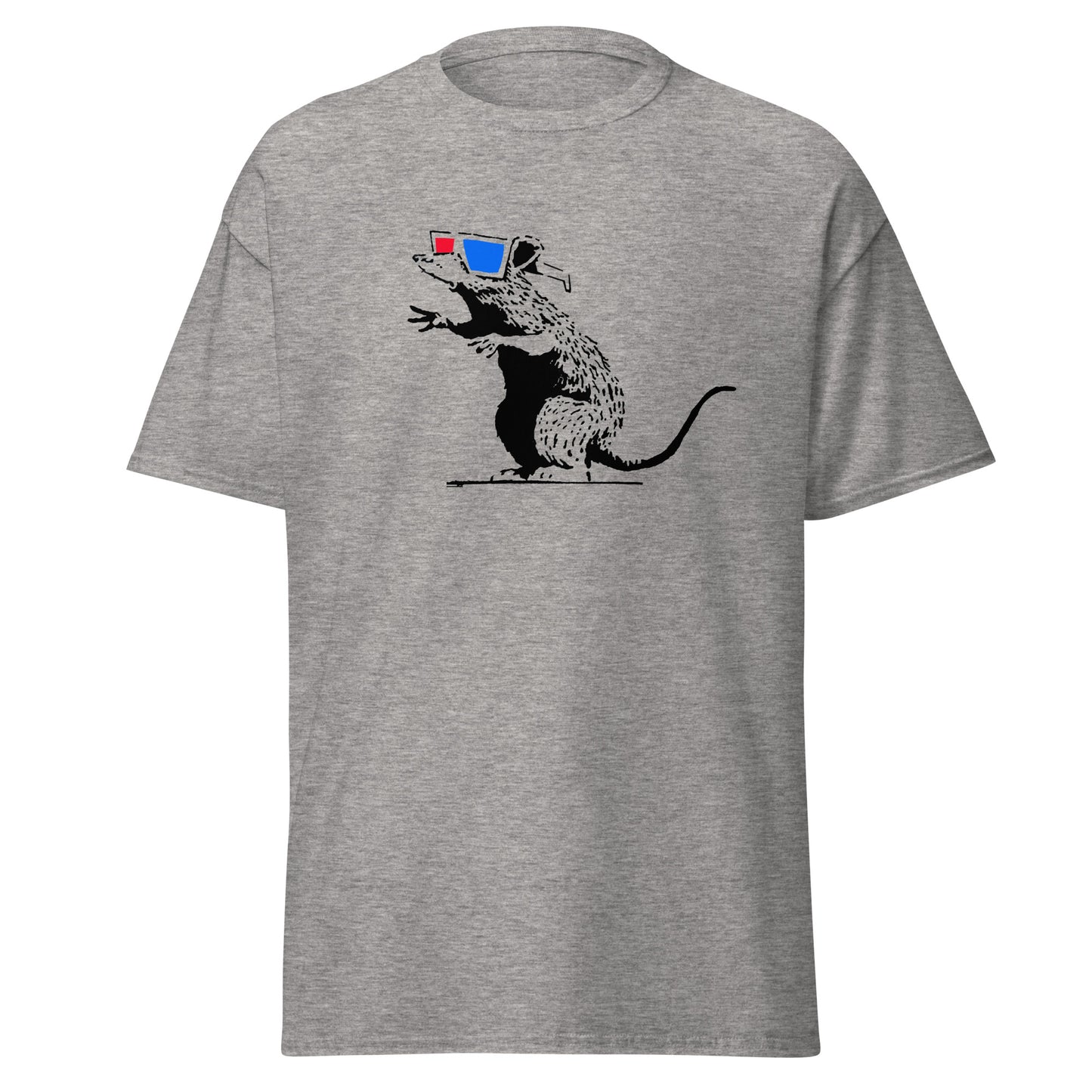 Banksy 3D klassisches T-Shirt mit Ratte