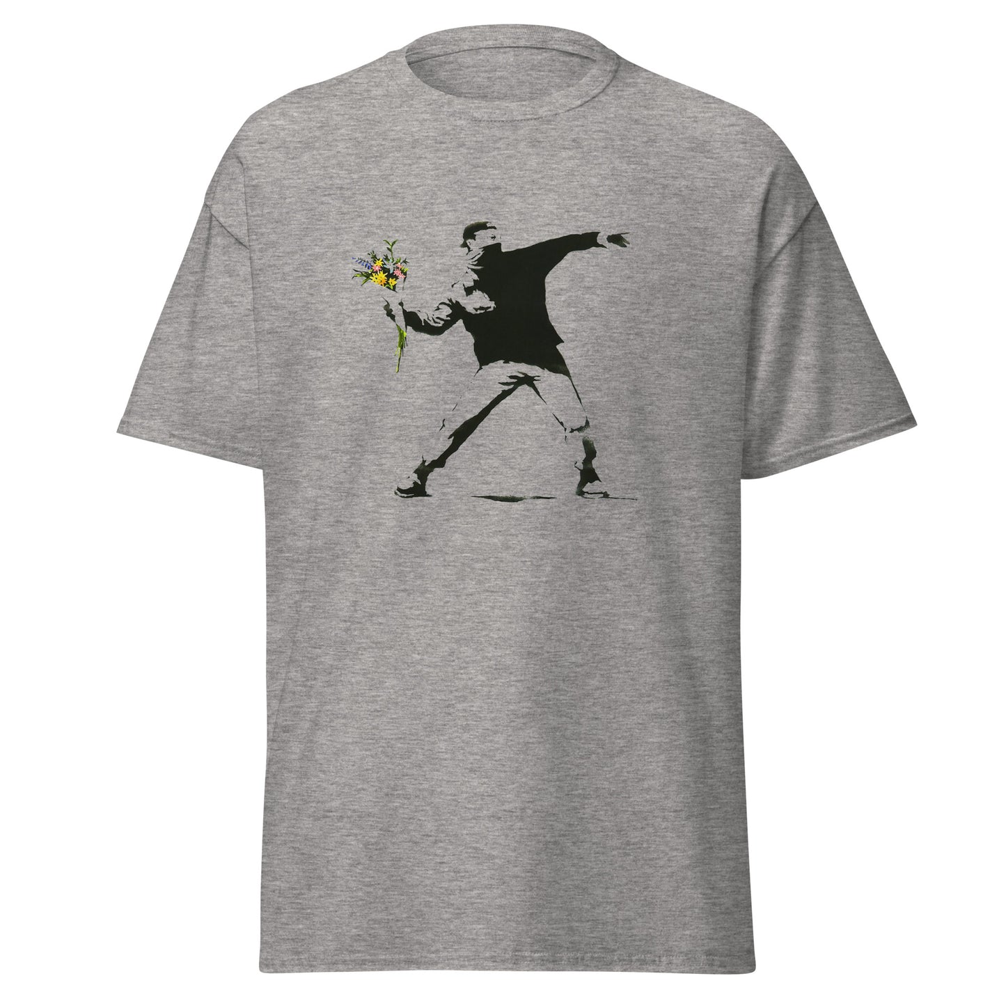 Banksy flower thrower classic tee