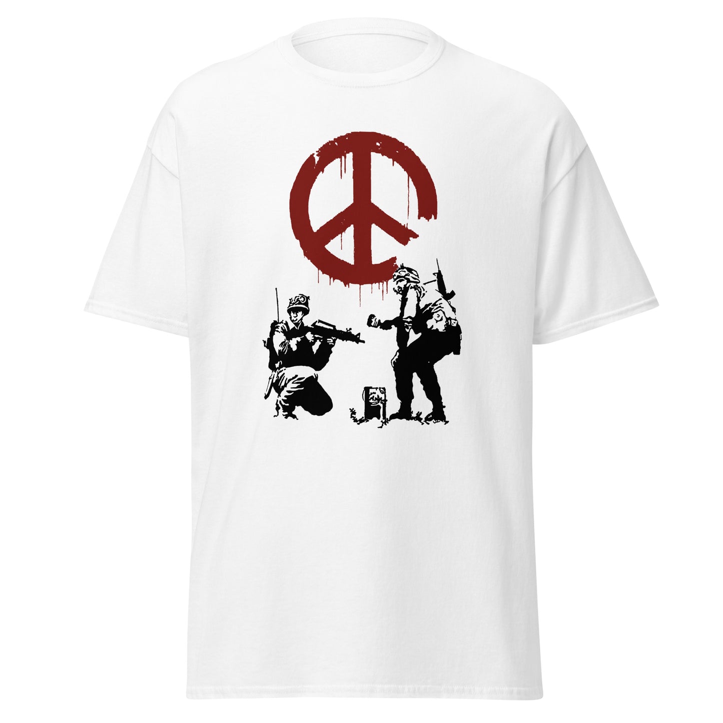 Banksy peace soldiers classic tee