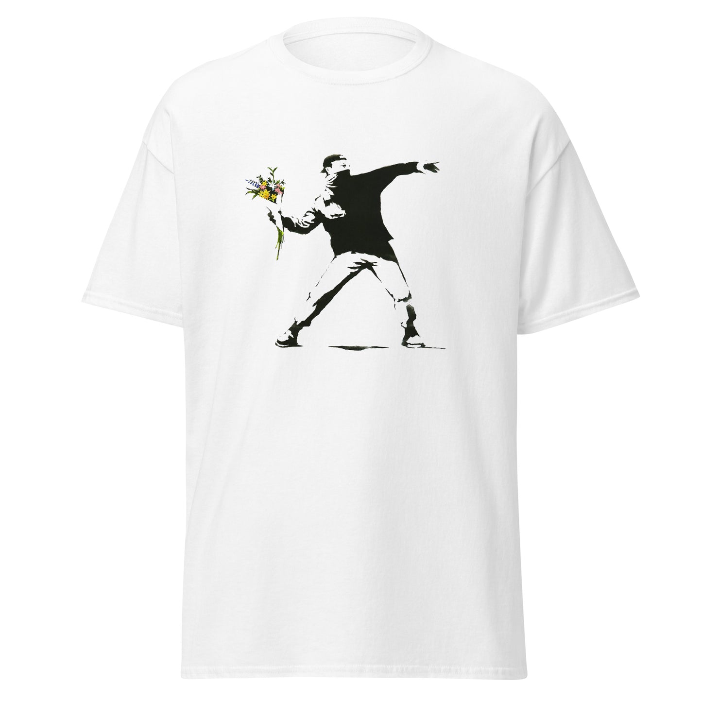 Banksy flower thrower classic tee