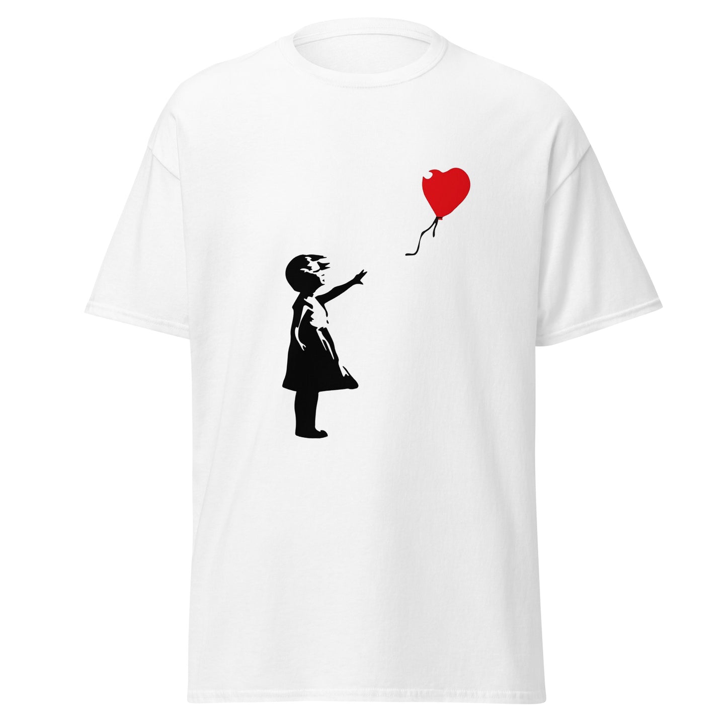 Banksy girl with heart balloon classic tee