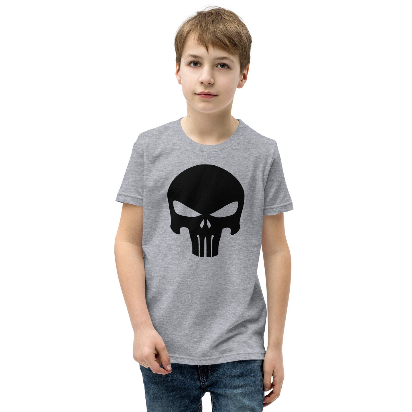 Kurzärmliges T-Shirt mit Totenkopf für Kinder