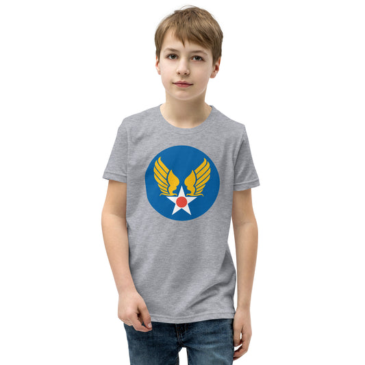 Kinder Flügel und Sterne USAAF Kurzarm T-Shirt