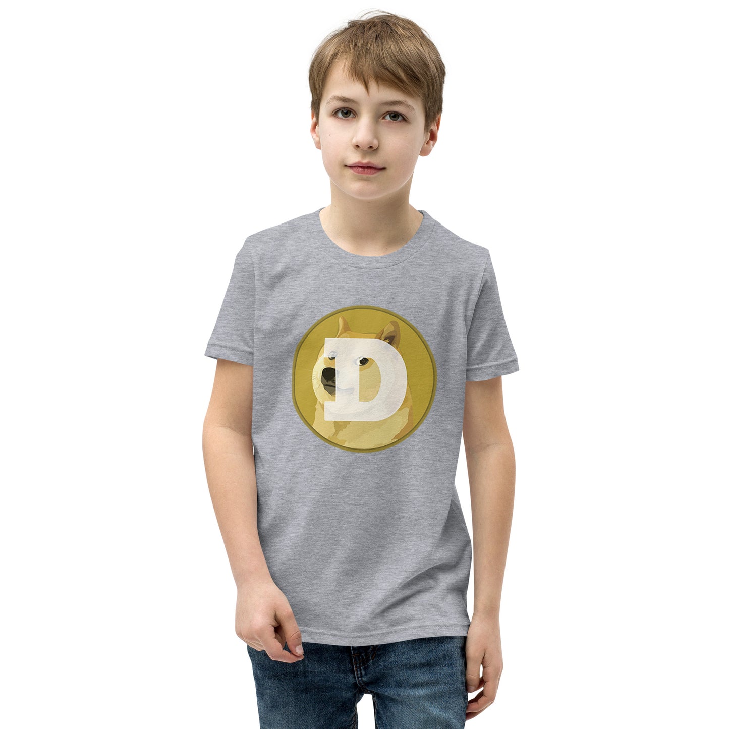 Kinder Dogecoin Kurzarm T-Shirt