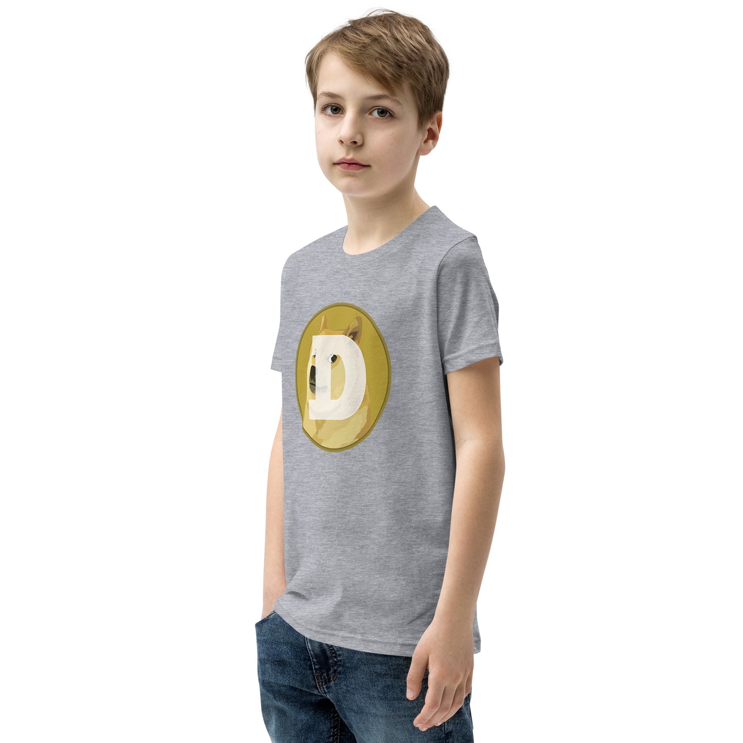 Kinder Dogecoin Kurzarm T-Shirt