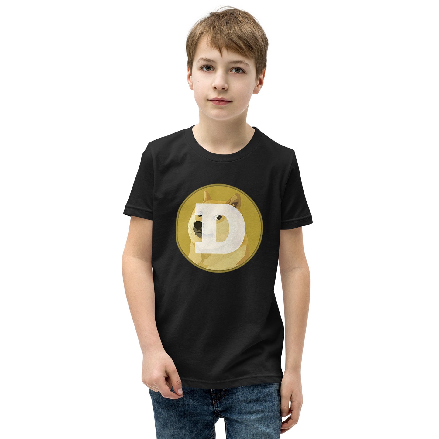 Kinder Dogecoin Kurzarm T-Shirt