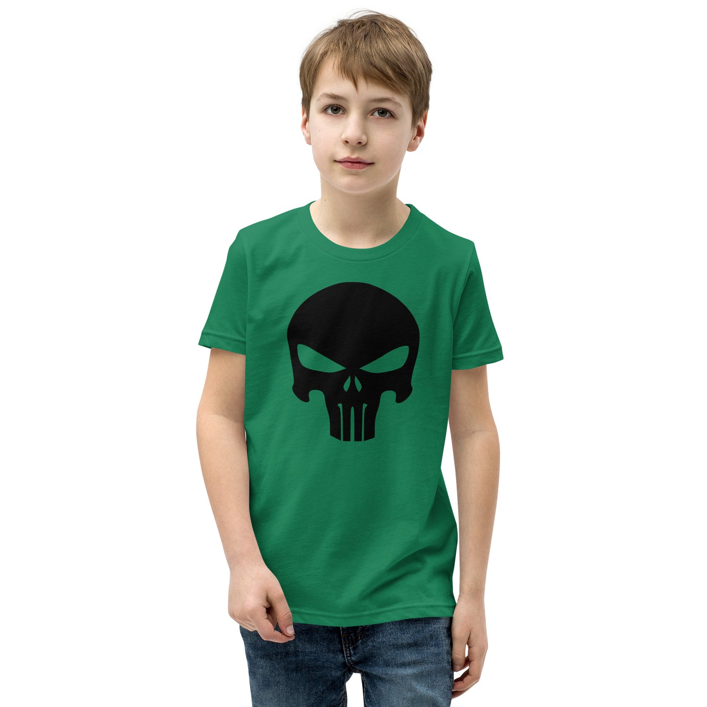 Kurzärmliges T-Shirt mit Totenkopf für Kinder