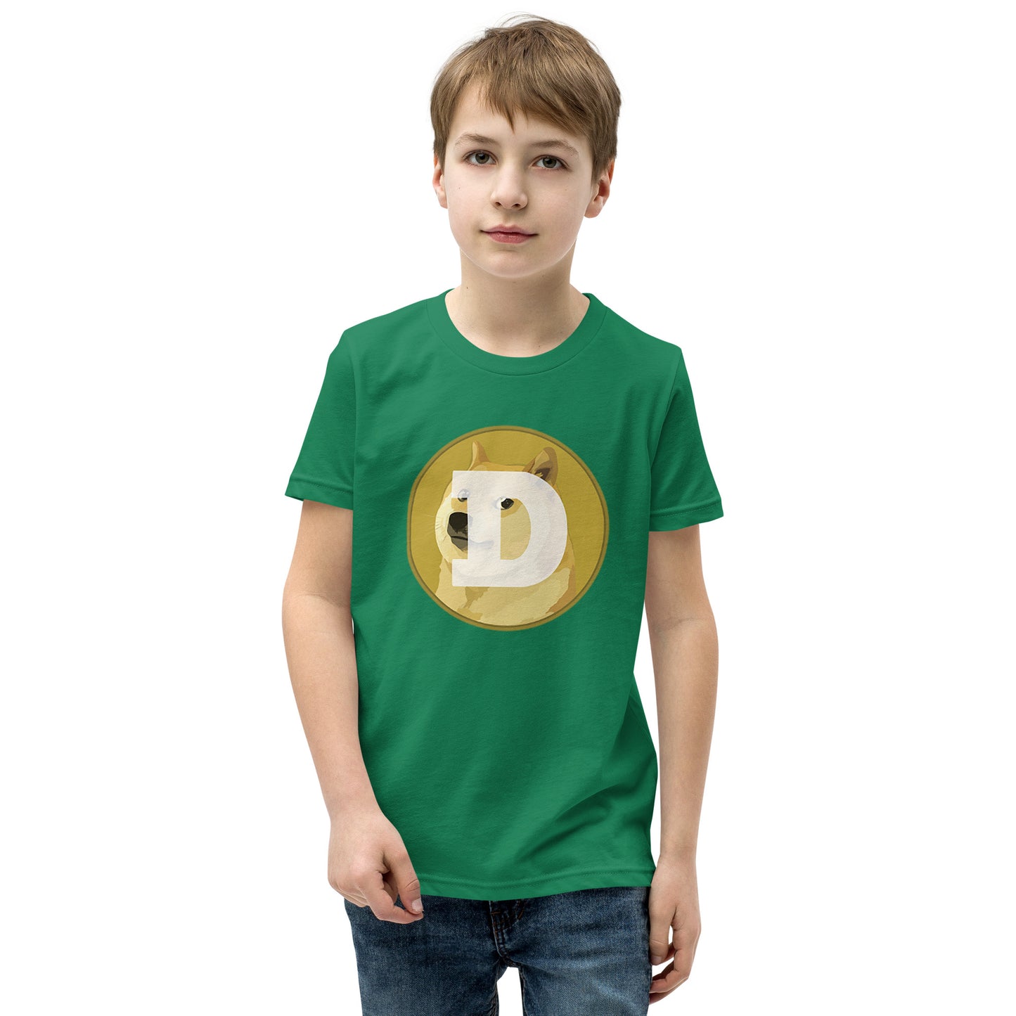 Kinder Dogecoin Kurzarm T-Shirt