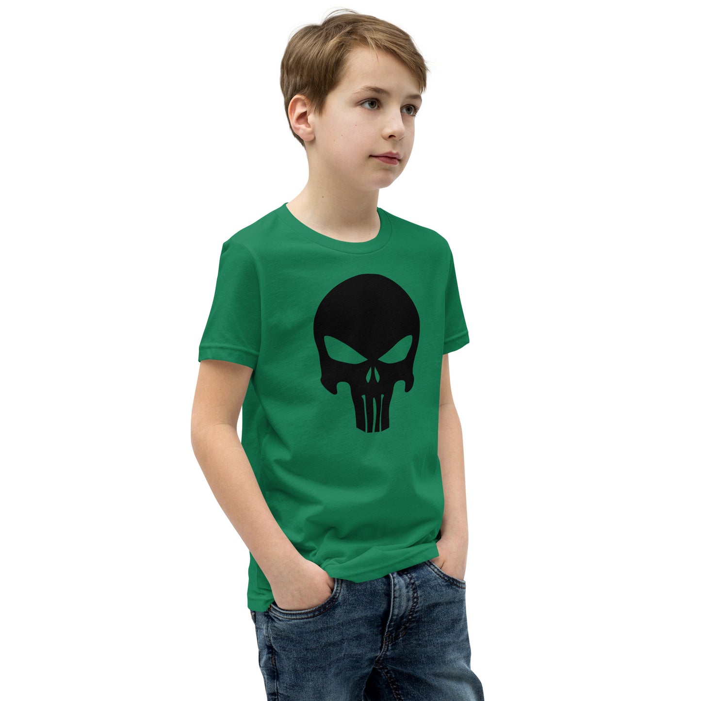 Kurzärmliges T-Shirt mit Totenkopf für Kinder