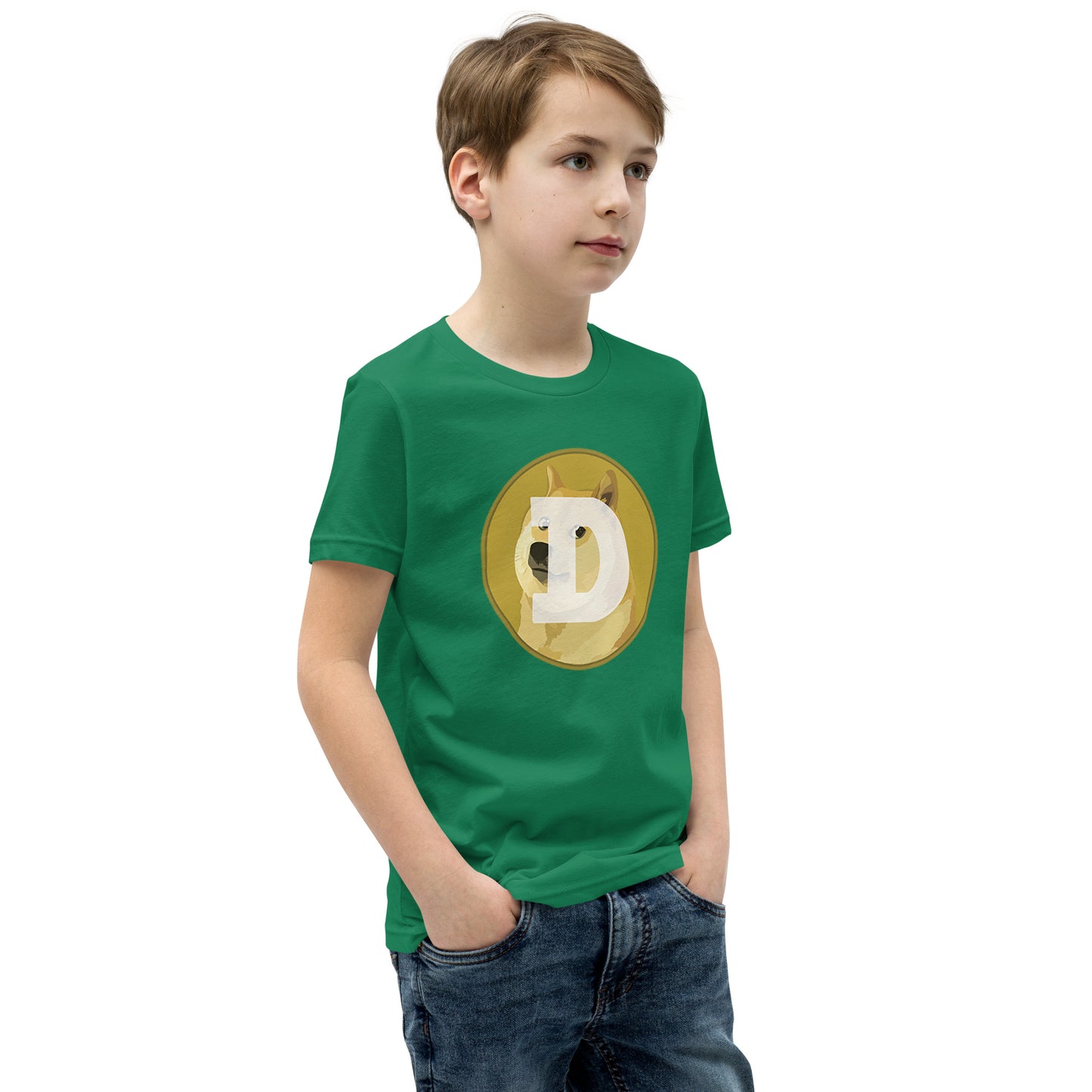 Kinder Dogecoin Kurzarm T-Shirt