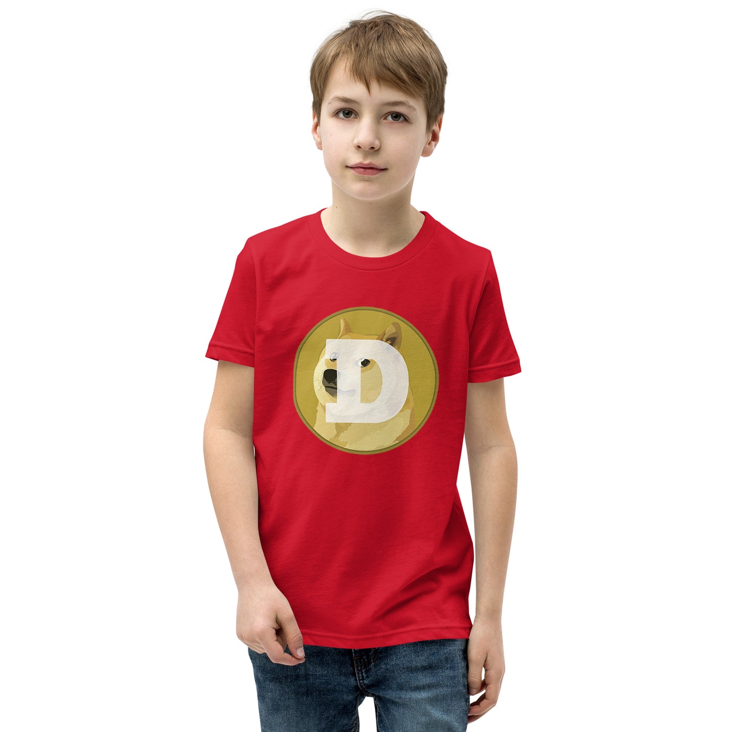 Kinder Dogecoin Kurzarm T-Shirt