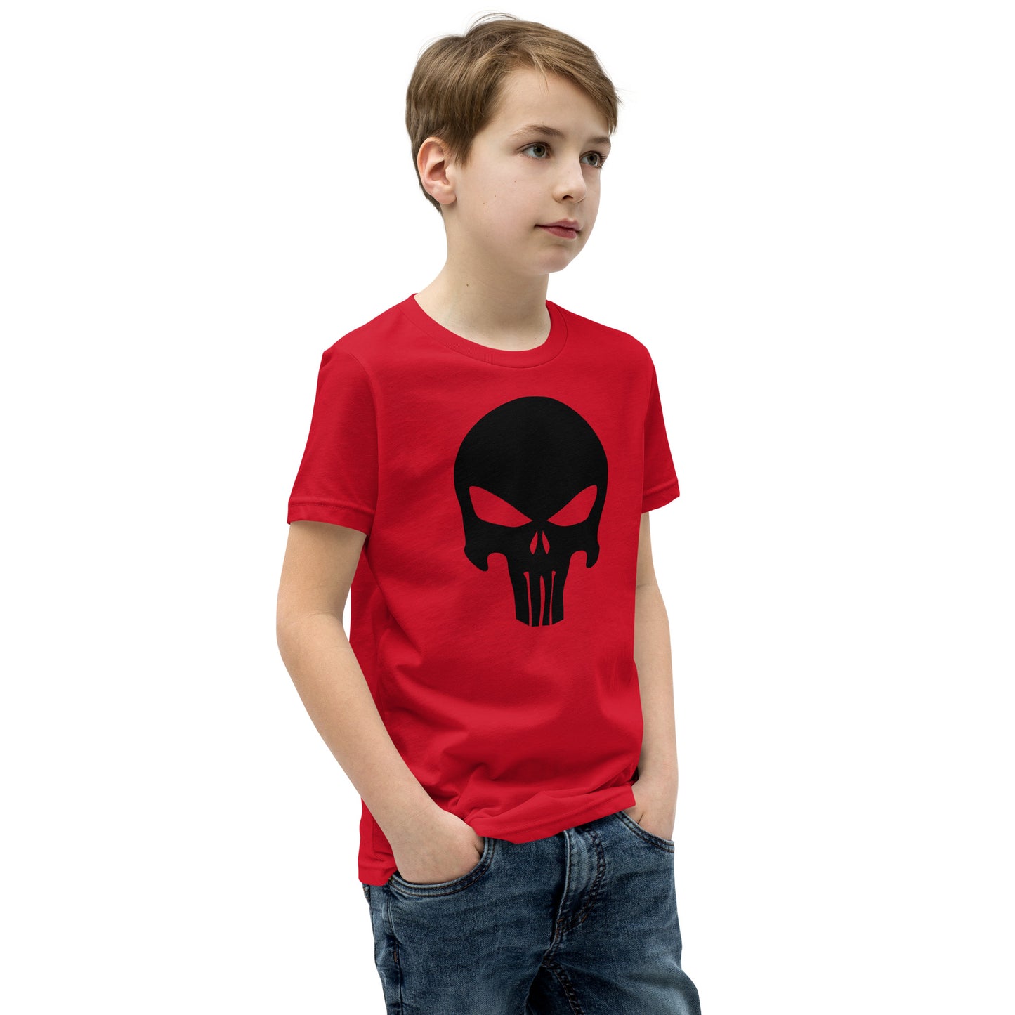 Kurzärmliges T-Shirt mit Totenkopf für Kinder