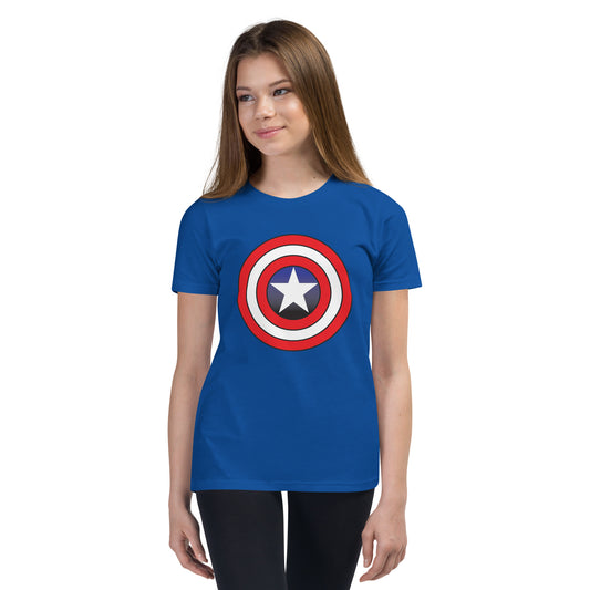 Captain's Shield Kurzarm-T-Shirt für Kinder