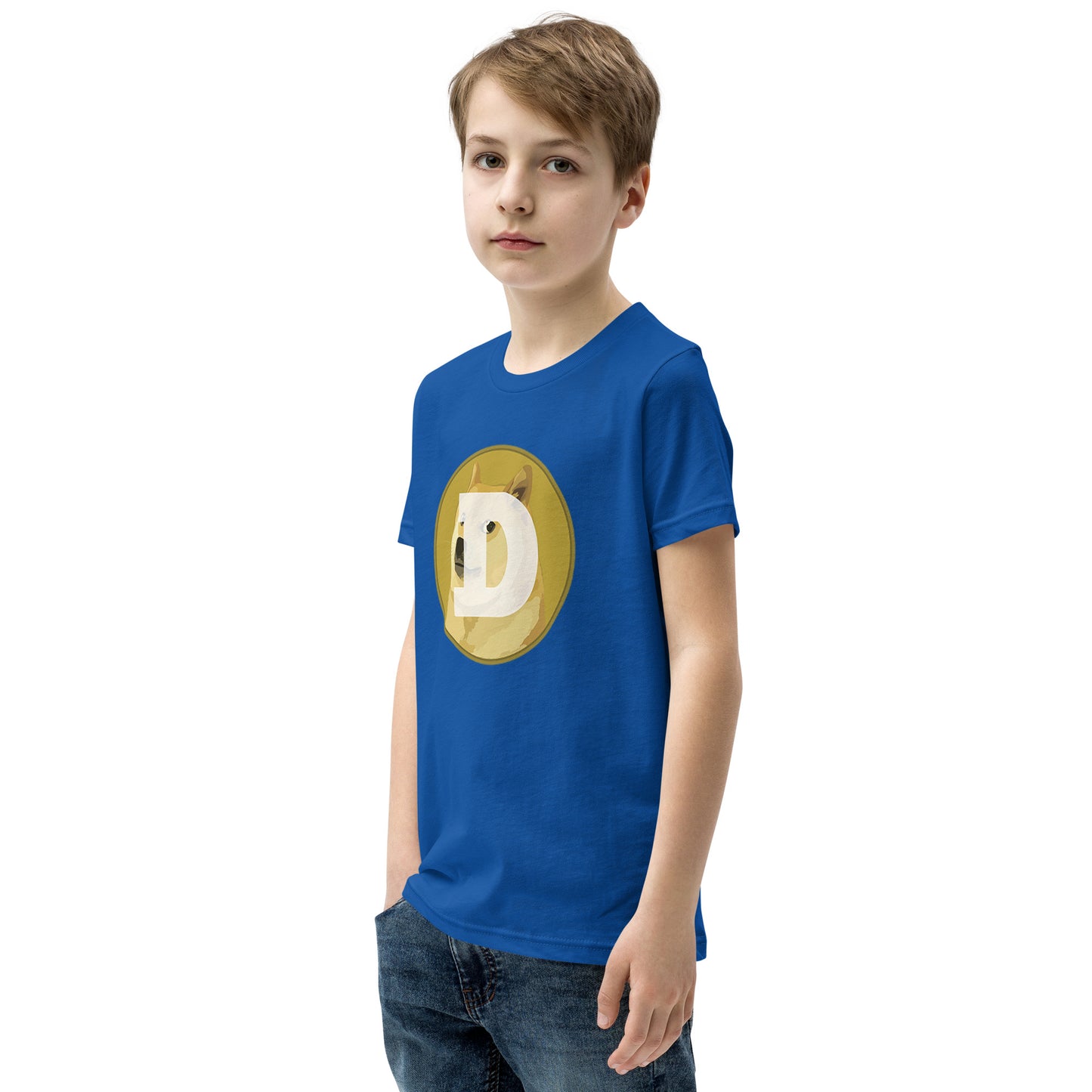 Kinder Dogecoin Kurzarm T-Shirt