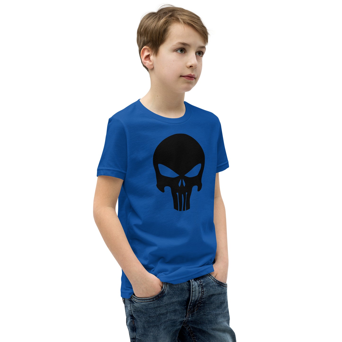 Kurzärmliges T-Shirt mit Totenkopf für Kinder