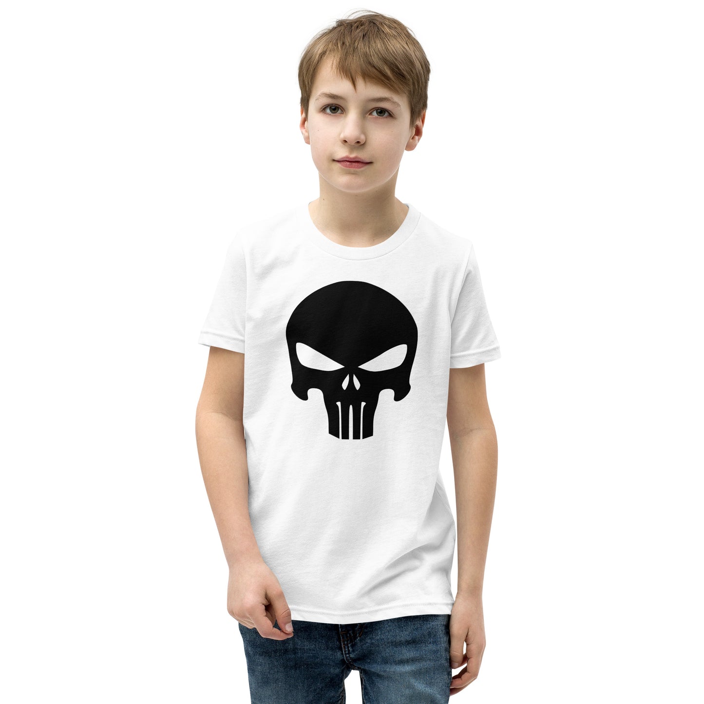 Kurzärmliges T-Shirt mit Totenkopf für Kinder