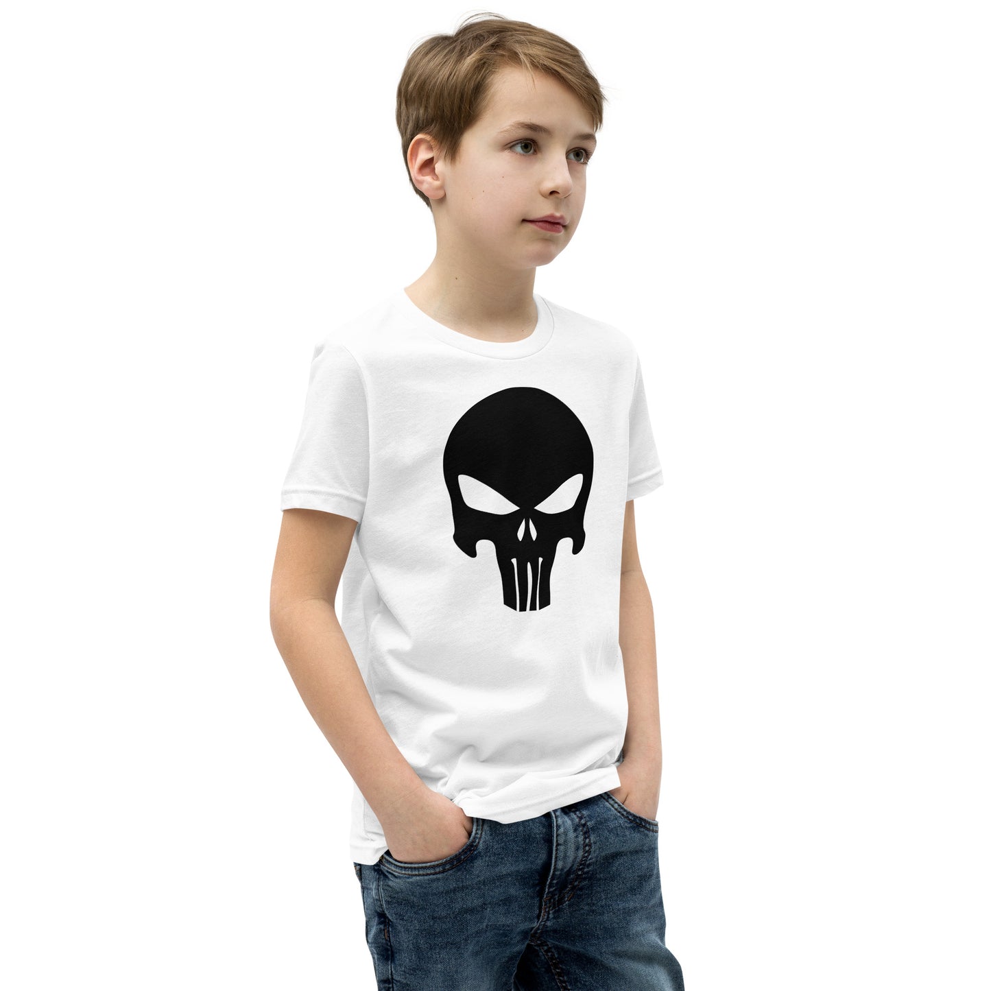 Kurzärmliges T-Shirt mit Totenkopf für Kinder